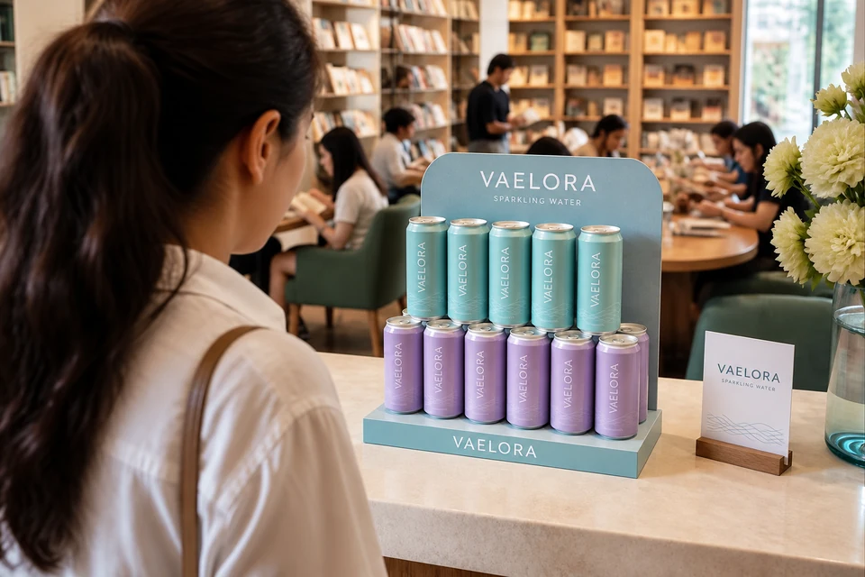 Illustrative consumer products campaign using product showcases in an Indian outlet