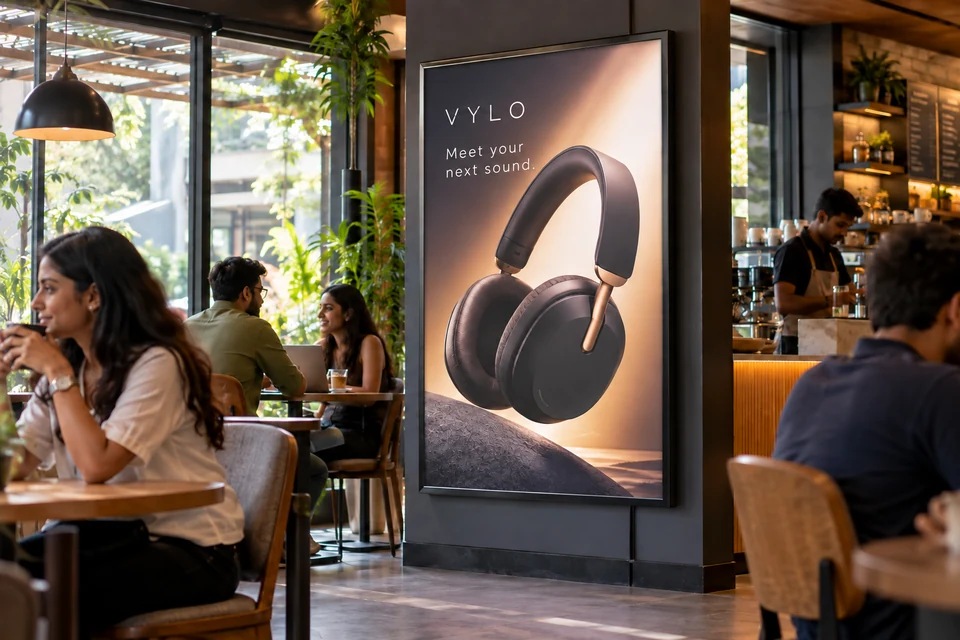 Illustrative product launches campaign using led posters in an Indian outlet